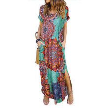 Load image into Gallery viewer, Plus Size 5XL Sexy Women Dress Summer 2020 Casual Short Sleeve Floral Maxi Dress For Women Long Dress Free Shipping Lady Dresses