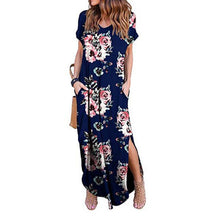Load image into Gallery viewer, Plus Size 5XL Sexy Women Dress Summer 2020 Casual Short Sleeve Floral Maxi Dress For Women Long Dress Free Shipping Lady Dresses
