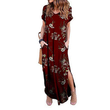 Load image into Gallery viewer, Plus Size 5XL Sexy Women Dress Summer 2020 Casual Short Sleeve Floral Maxi Dress For Women Long Dress Free Shipping Lady Dresses
