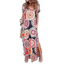 Load image into Gallery viewer, Plus Size 5XL Sexy Women Dress Summer 2020 Casual Short Sleeve Floral Maxi Dress For Women Long Dress Free Shipping Lady Dresses