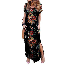 Load image into Gallery viewer, Plus Size 5XL Sexy Women Dress Summer 2020 Casual Short Sleeve Floral Maxi Dress For Women Long Dress Free Shipping Lady Dresses