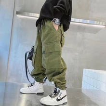 Load image into Gallery viewer, Multi-Pocket Elastic Sweatpants
