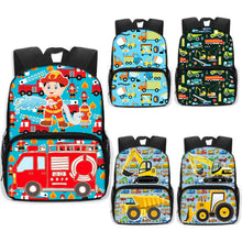Load image into Gallery viewer, Cartoon Firetruck Book Bag

