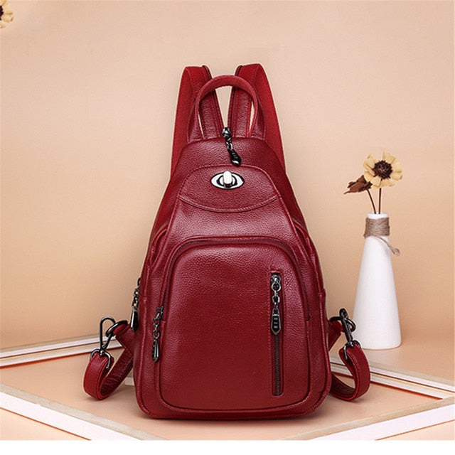 Famous Brand Leather Backpack