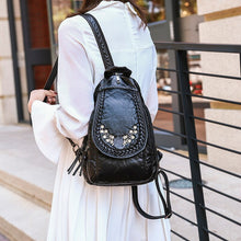Load image into Gallery viewer, sheepskin travel backpack
