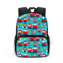 Load image into Gallery viewer, Cartoon Firetruck Book Bag
