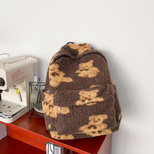 Load image into Gallery viewer, Imitation Lamb Hair Backpack

