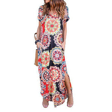 Load image into Gallery viewer, Plus Size 5XL Sexy Women Dress Summer 2020 Casual Short Sleeve Floral Maxi Dress For Women Long Dress Free Shipping Lady Dresses
